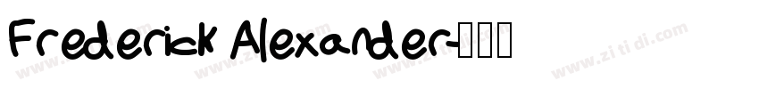 Frederick Alexander字体转换
